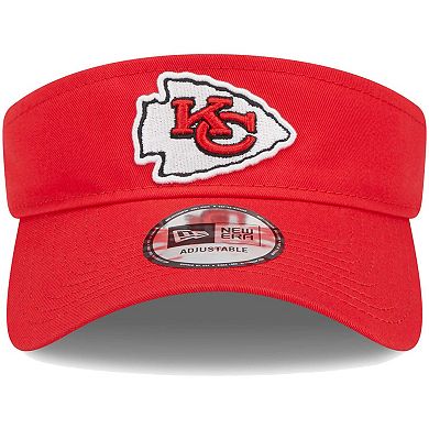Men's New Era Red Kansas City Chiefs Main Adjustable Visor
