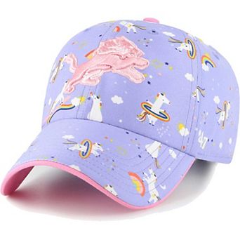 Girls Preschool '47 Lavender Detroit Lions Unicorn Clean Up Adjustable Hat