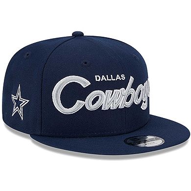 Youth New Era Navy Dallas Cowboys Main Script 9FIFTY Snapback Hat