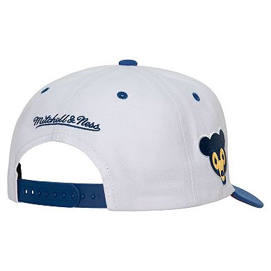 Men's Mitchell & Ness White Chicago Cubs Cooperstown Collection Pro Crown Snapback Hat