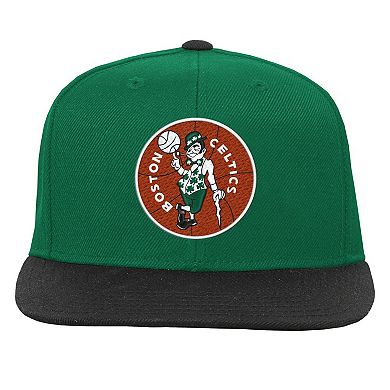 Youth Mitchell & Ness Kelly Green/Black Boston Celtics Two-Tone Snapback Hat