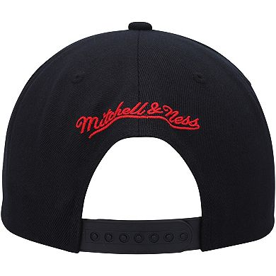 Men's Mitchell & Ness Black Portland Trail Blazers Hardwood Classics MVP Team Script 2.0 Snapback Hat