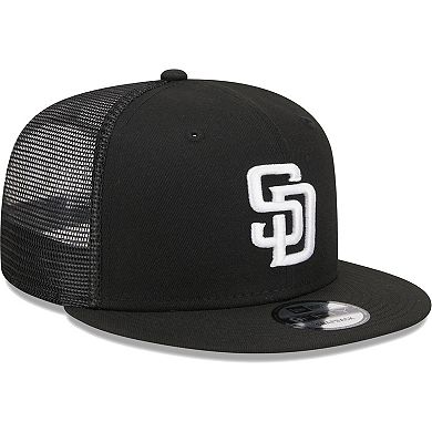 Men's New Era Black San Diego Padres Trucker 9FIFTY Snapback Hat