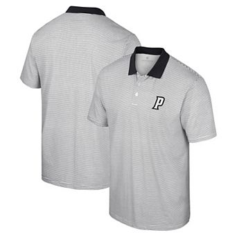 Men's Colosseum White/Black Providence Friars Print Stripe Polo