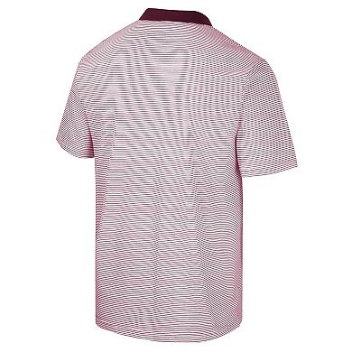 Men's Colosseum White Virginia Tech Hokies Print Stripe Polo