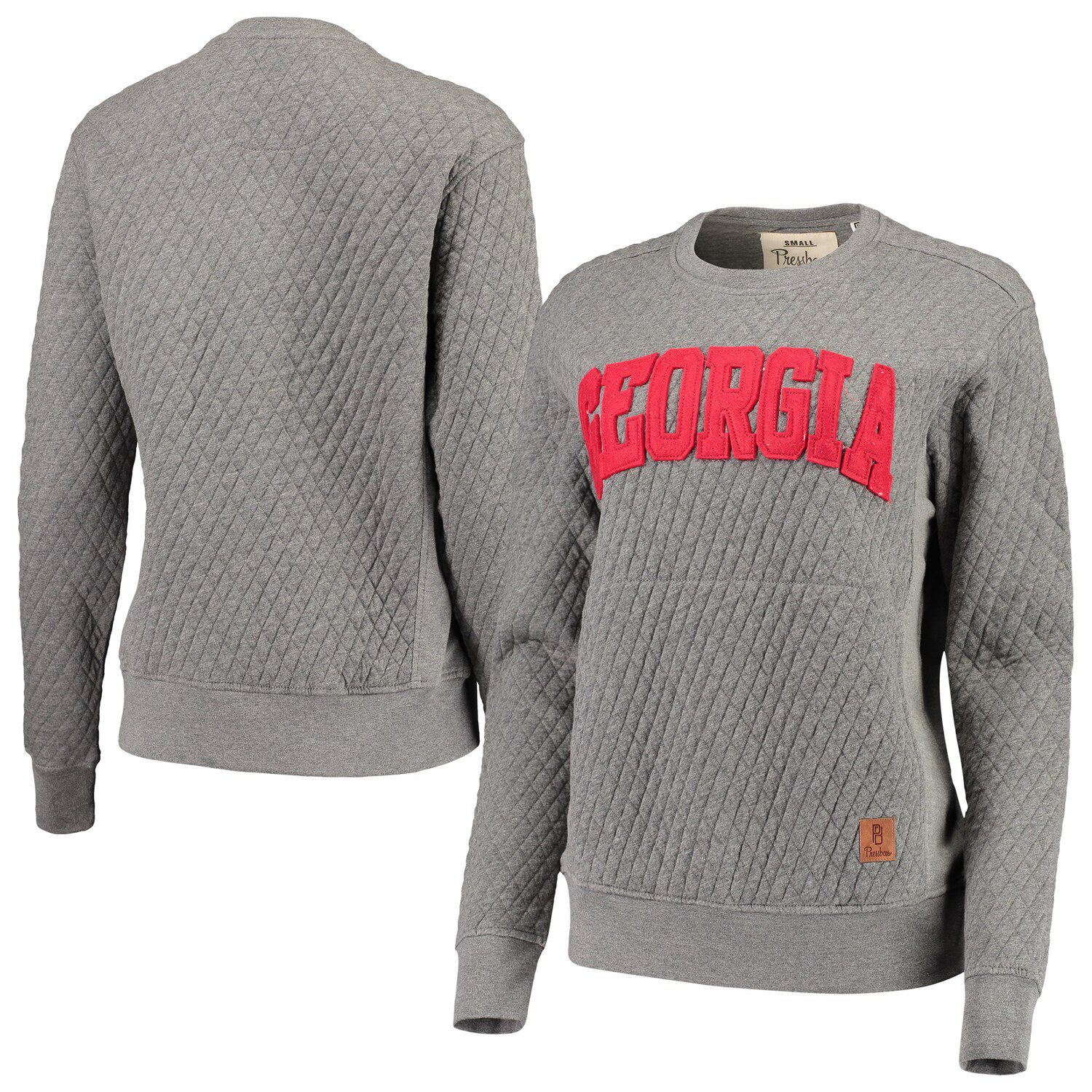 NCAA Georgia Bulldogs Women’s Burnout Pullover Sweatshirt – Charcoal, Tunic Length, Officially Licensed