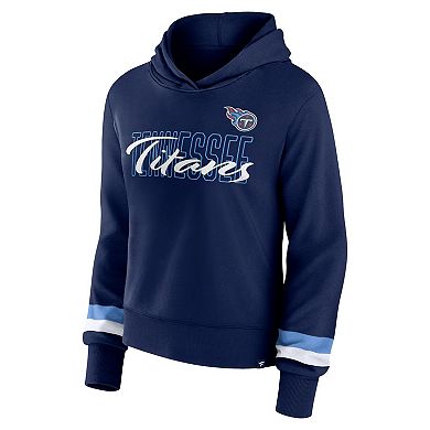 Women's Fanatics Branded Navy Tennessee Titans Over Under Pullover Hoodie