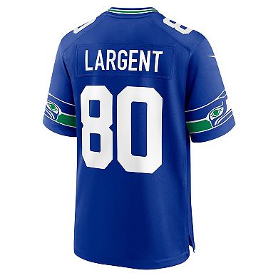 Men's Nike Steve Largent Royal Seattle Seahawks Throwback Retired Player Game Jersey