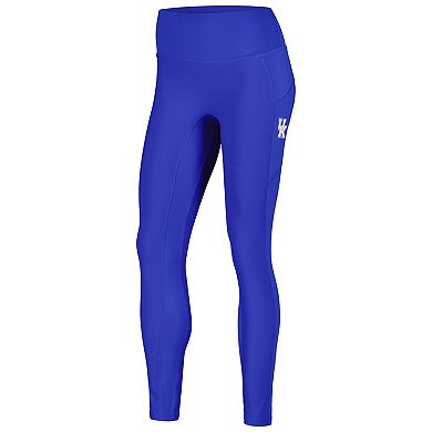 Women's Royal Kentucky Wildcats 7/8 Mixed Media Pocket iLeggings