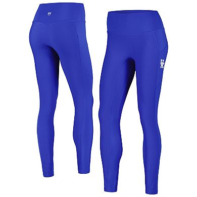 Women's Royal Kentucky Wildcats 7/8 Mixed Media Pocket iLeggings
