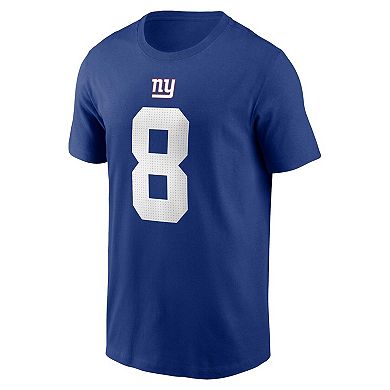 Men's Nike Daniel Jones Royal New York Giants Player Name & Number T-Shirt