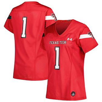 Women's Under Armour #1 Red Texas Tech Red Raiders Replica Football Jersey