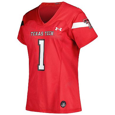 Women's Under Armour #1 Red Texas Tech Red Raiders Replica Football Jersey