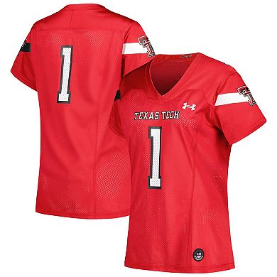 Women's Under Armour #1 Red Texas Tech Red Raiders Replica Football Jersey