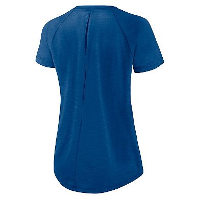 Women's Nike White/Heather Royal Indianapolis Colts Back Cutout Raglan T-Shirt