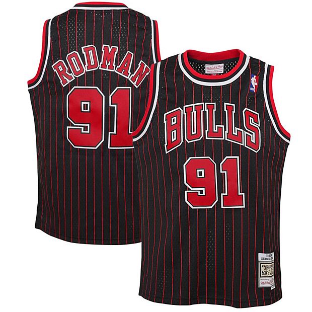 Women's Mitchell and Ness Chicago Bulls NBA Dennis Rodman Hardwood Classics  Swingman Jersey