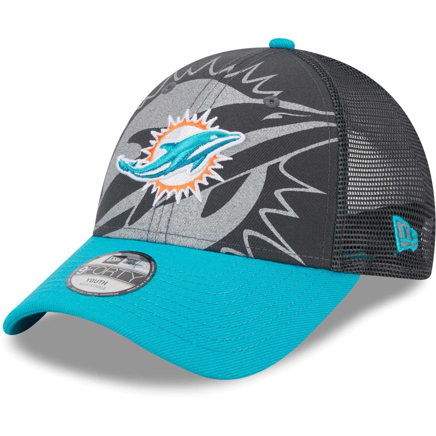 Miami Dolphins Cream/Aqua 2022 Sideline 39THIRTY Flex Hat