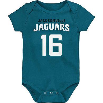 Infant Trevor Lawrence Teal Jacksonville Jaguars Mainliner Player Name & Number Bodysuit