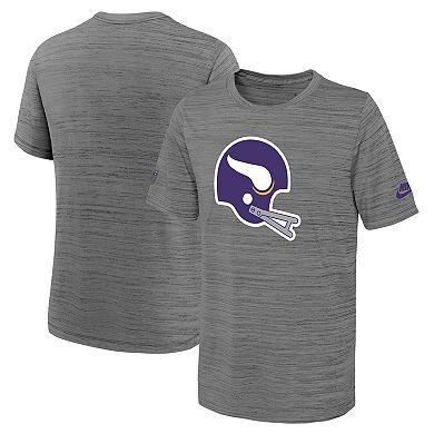 Youth Nike Heather Gray Minnesota Vikings Classic Velocity Performance ...