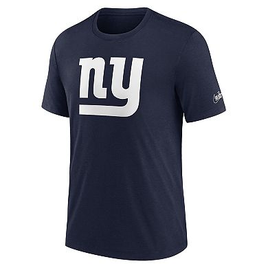 Men's Nike Navy New York Giants Rewind Logo Tri-Blend T-Shirt