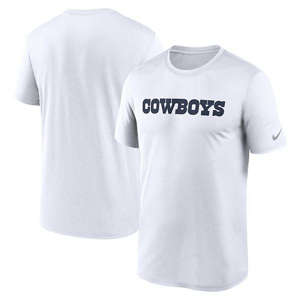 Men's Nike White Dallas Cowboys Legend Wordmark Performance T-Shirt