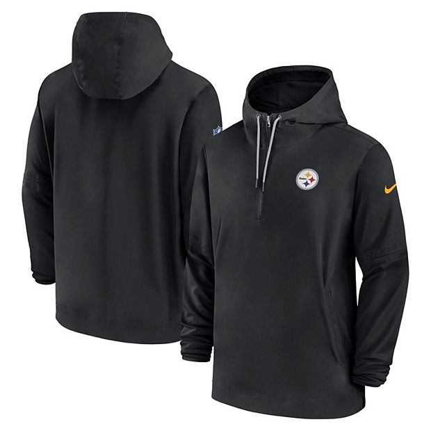 Men's Nike Black Pittsburgh Steelers Sideline Half-Zip Hoodie