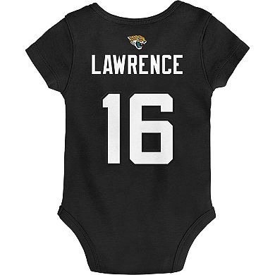 Newborn & Infant Trevor Lawrence Teal Jacksonville Jaguars Mainliner Player Name & Number Bodysuit
