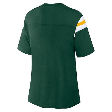 Women's Fanatics Branded Green Green Bay Packers Earned Stripes T-Shirt