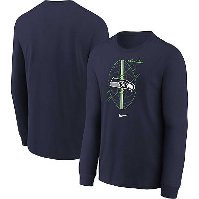 Toddler Nike College Navy Seattle Seahawks Icon Long Sleeve T-Shirt