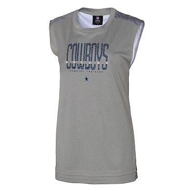 Women's Gray Dallas Cowboys No Sweat Tank Top