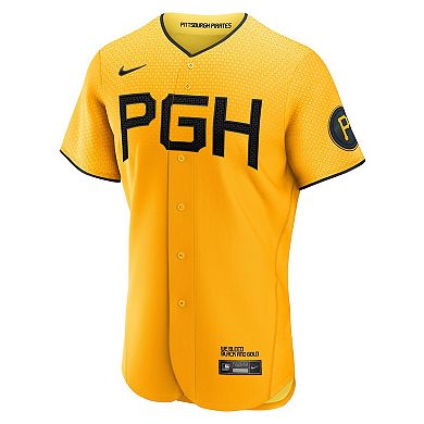 Men's Nike Gold Pittsburgh Pirates City Connect Authentic Jersey