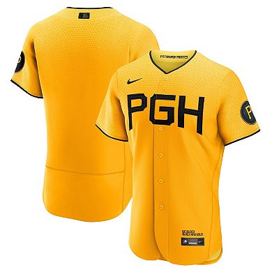 Men's Nike Gold Pittsburgh Pirates City Connect Authentic Jersey