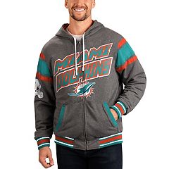 Miami Dolphins G-III 4Her by Carl Banks Women's Sherpa Quarter-Zip Pullover  Jacket - Gray