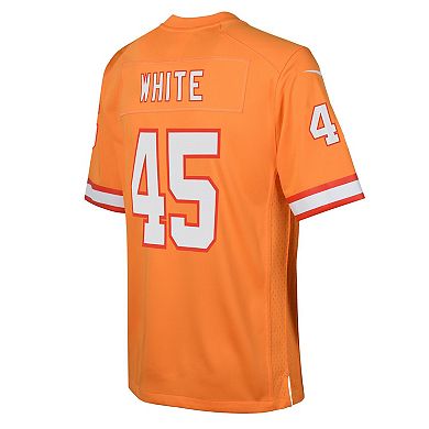 Youth Nike Devin White Orange Tampa Bay Buccaneers Game Jersey