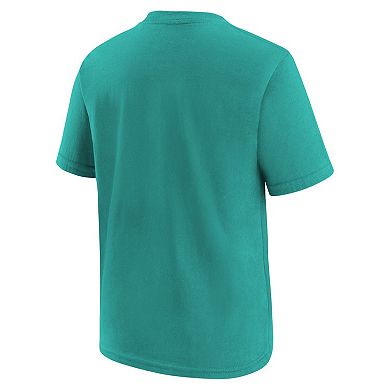 Preschool Nike Aqua Miami Dolphins Team Wordmark T-Shirt