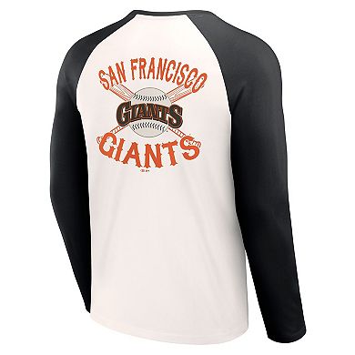 Men's Darius Rucker Collection by Fanatics White/Black San Francisco Giants Team Color Raglan T-Shirt