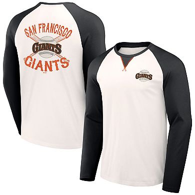 Men's Darius Rucker Collection by Fanatics White/Black San Francisco Giants Team Color Raglan T-Shirt