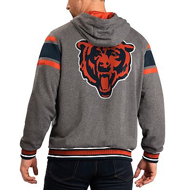 Men's G-III Sports by Carl Banks Navy/Gray Chicago Bears Extreme Full Back Reversible Hoodie Full-Zip Jacket