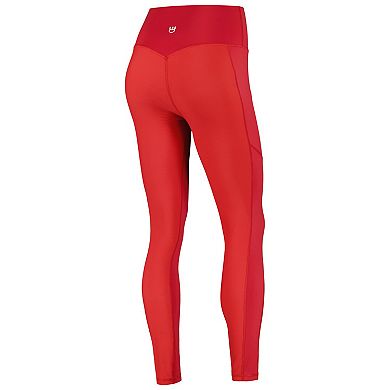 Women's KadyLuxe Red Wisconsin Badgers 7/8 Mixed Media Pocket iLeggings
