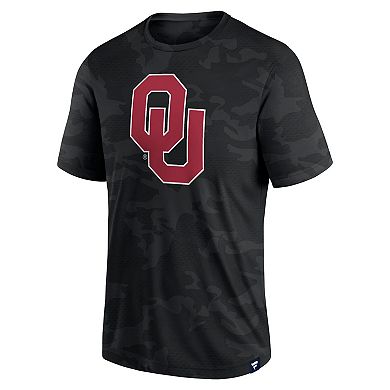 Men's Fanatics Branded Black Oklahoma Sooners Camo Logo T-Shirt