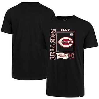 Men's '47 Elly De La Cruz Black Cincinnati Reds Graphic T-Shirt