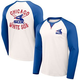 Men's Darius Rucker Collection by Fanatics White/Navy Chicago White Sox Team Color Raglan T-Shirt