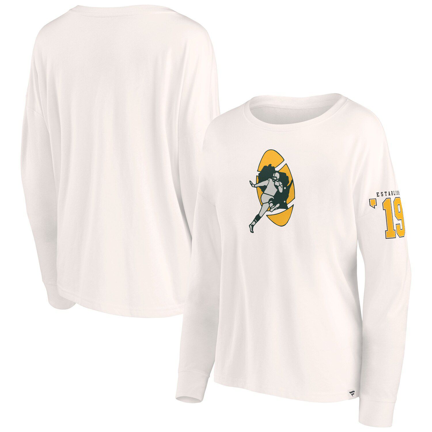 Women's Fanatics Branded Cream Miami Dolphins Game Date Long Sleeve T-Shirt