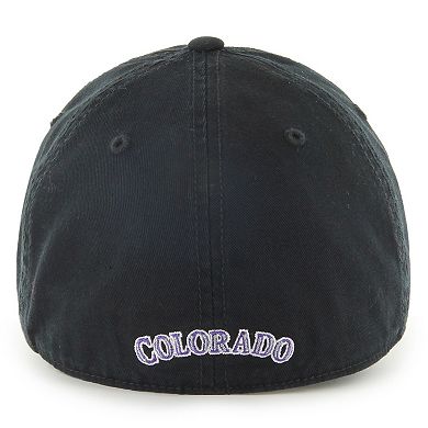 Men's '47 Black Colorado Rockies Franchise Logo Fitted Hat
