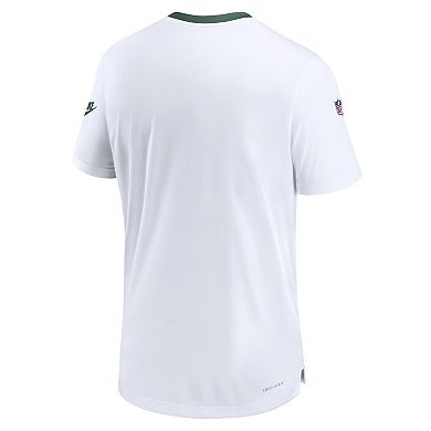 Men's Nike White Green Bay Packers Sideline Coaches Alternate Performance T-Shirt
