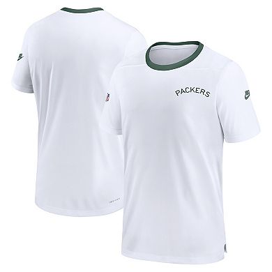 Men's Nike White Green Bay Packers Sideline Coaches Alternate Performance T-Shirt