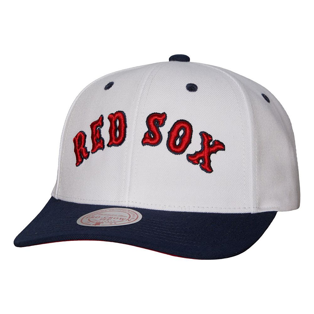 Men's Mitchell & Ness White Boston Red Sox Cooperstown Collection