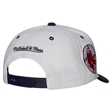 Men's Mitchell & Ness White Boston Red Sox Cooperstown Collection Pro Crown Snapback Hat