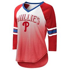 Women's G-III 4Her by Carl Banks Heather Gray Philadelphia Phillies City Graphic V-Neck Fitted T-Shirt Size: Small