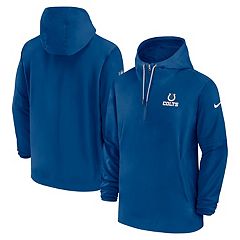 Newborn & Infant Royal Indianapolis Colts Sherpa Full-Zip Sleeper